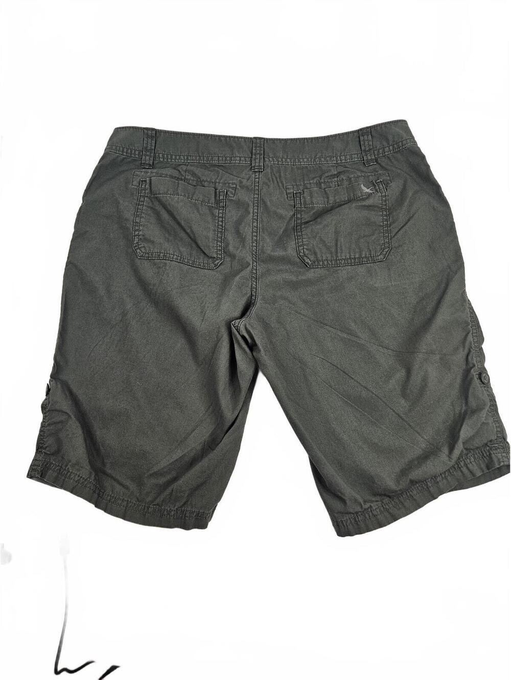 Eddie Bauer Women's Gray Casual Shorts Size 14 w/Button-Up Hem for Versatility - Picture 4 of 8